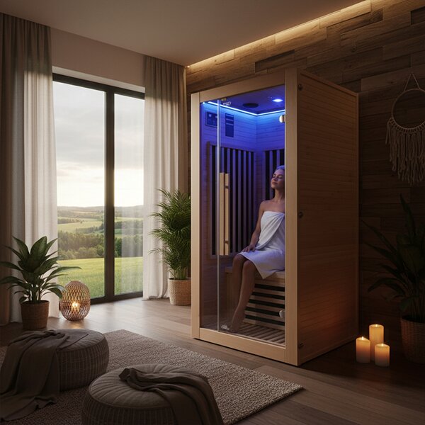 BPS-koupelny Infrasauna Alta 1-CRB 90x90, 1-2 osoby