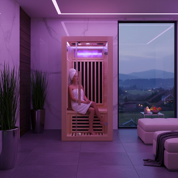 BPS-koupelny Infrasauna Alta 1-CRB 90x90, 1-2 osoby