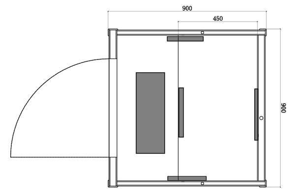 BPS-koupelny Infrasauna Alta 1-CRB 90x90, 1-2 osoby