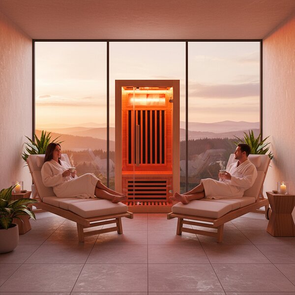 BPS-koupelny Infrasauna Alta 1-CRB 90x90, 1-2 osoby