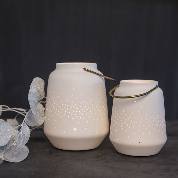 Porcelánový lampáš Holes 14 cm