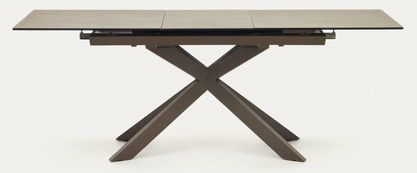MUZZA Rozkladací jedálenský stôl antamida 160 (210) x 90 cm hnedý
