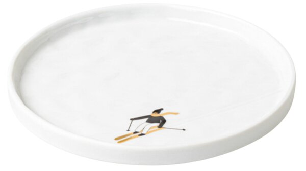 Porcelánový tanierik Skiing