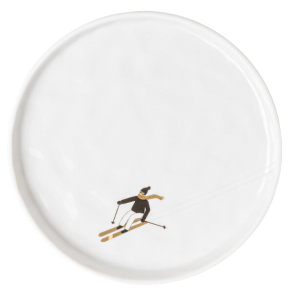 Porcelánový tanierik Skiing