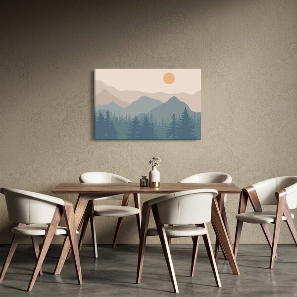 Obraz - Tyrkysové hory N⁰1 (90x60 cm)