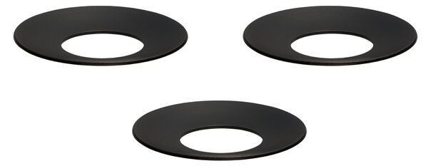 Ochranný krúžok na sviečku STOFF Nagel Black – sada 3 ks