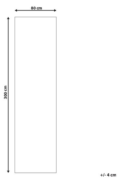 Koberec béžový a zelený jutový 80 x 300 cm ručne tkaný behúň s geometrickým vzorom boho chodba spálňa