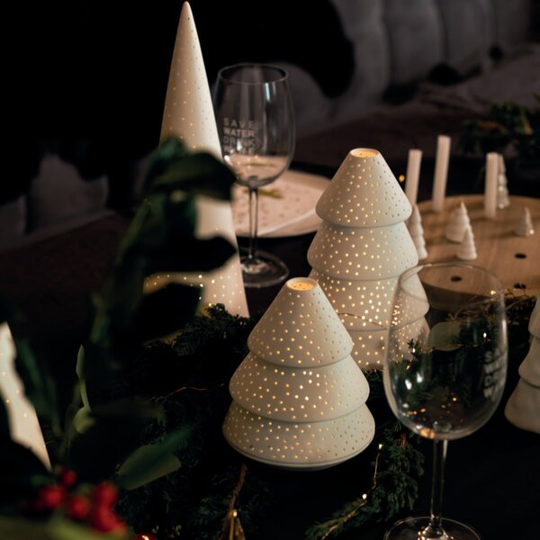 Porcelánový svietnik Fir Tree 15,5 cm
