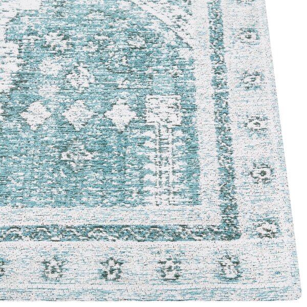 Koberec mätová zelená bavlna polyester 160 x 230 cm orientálny vzor vintage bytové doplnky
