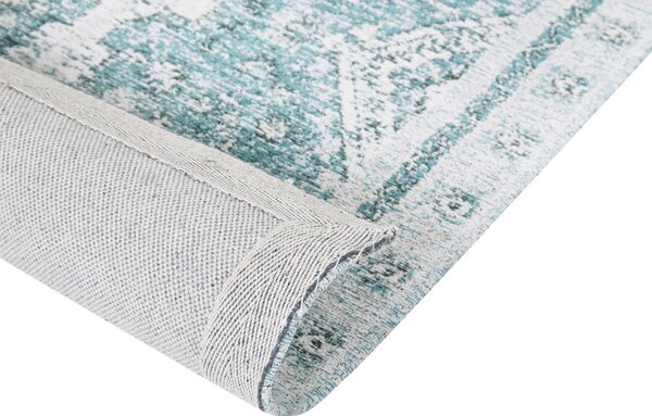 Koberec mätová zelená bavlna polyester 160 x 230 cm orientálny vzor vintage bytové doplnky