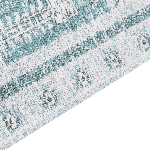 Koberec mätová zelená bavlna polyester 160 x 230 cm orientálny vzor vintage bytové doplnky