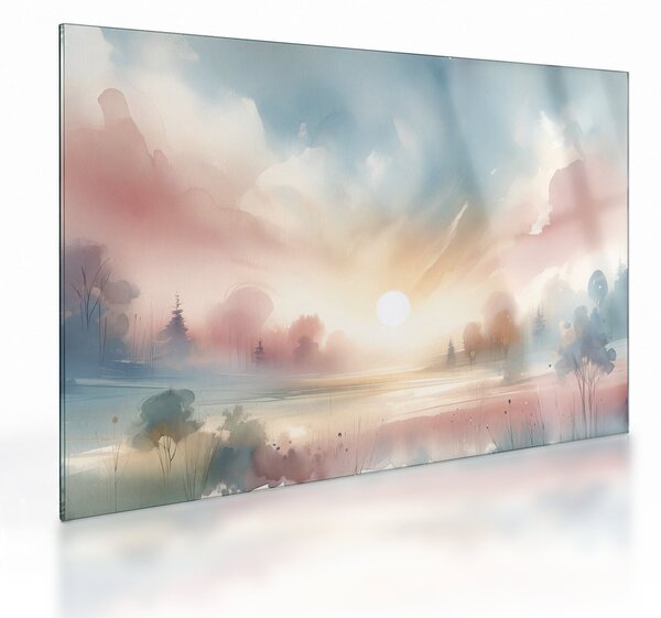 Sklenený obraz - Elegantná krajina (70x50 cm)
