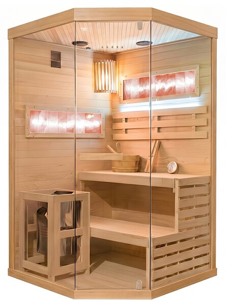 BPS-koupelny Fínska sauna LARK2 WD 120x120, 2 osoby