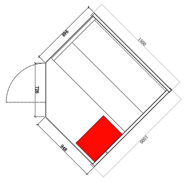 BPS-koupelny Fínska sauna KEMI4 150x150, 4-5 osôb
