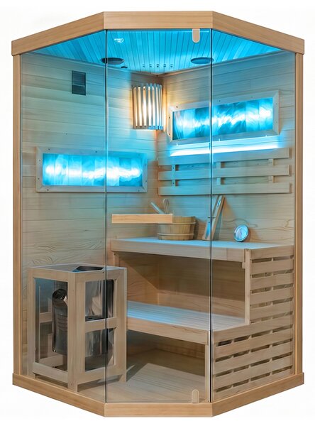 BPS-koupelny Fínska sauna LARK2 WD 120x120, 2 osoby