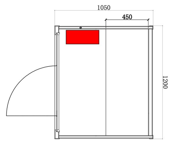 BPS-koupelny Fínska sauna KEMI1 120x105, 1-2 osoby