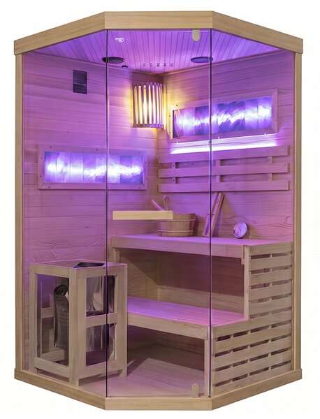 BPS-koupelny Fínska sauna LARK2 WD 120x120, 2 osoby
