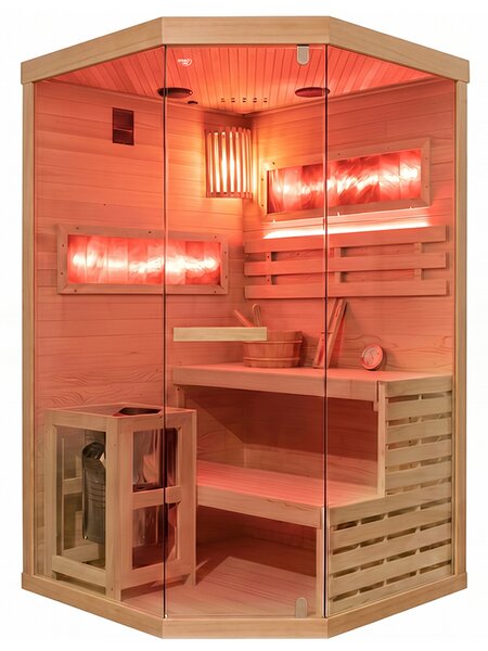 BPS-koupelny Fínska sauna LARK2 WD 120x120, 2 osoby