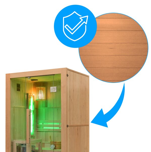 BPS-koupelny Fínska sauna KEMI1 120x105, 1-2 osoby