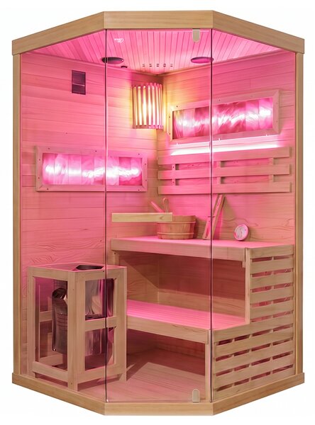 BPS-koupelny Fínska sauna LARK2 WD 120x120, 2 osoby