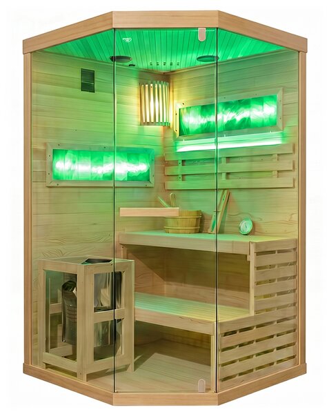 BPS-koupelny Fínska sauna LARK2 WD 120x120, 2 osoby