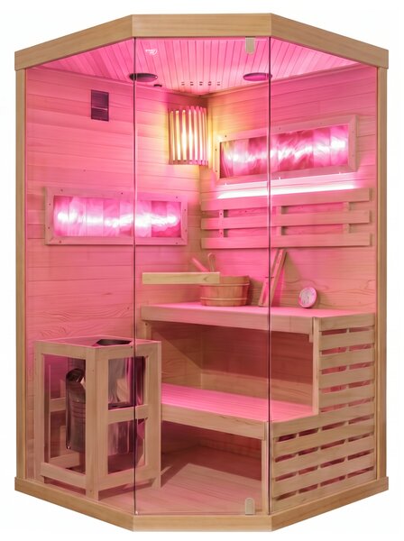 BPS-koupelny Fínska sauna LARK2 WD 120x120, 2 osoby