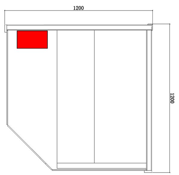 BPS-koupelny Fínska sauna LARK2 WD 120x120, 2 osoby