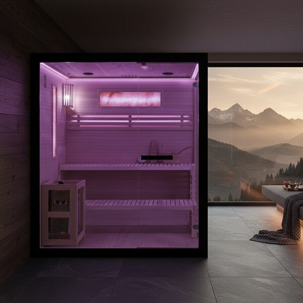 BPS-koupelny Fínska sauna FORSA2 BL 150x140, 3 osoby