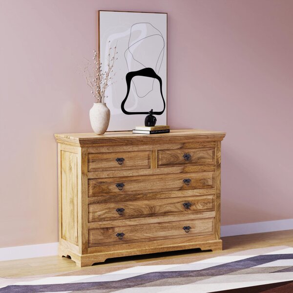 Komoda Guru 120x90x45 indický masív mango