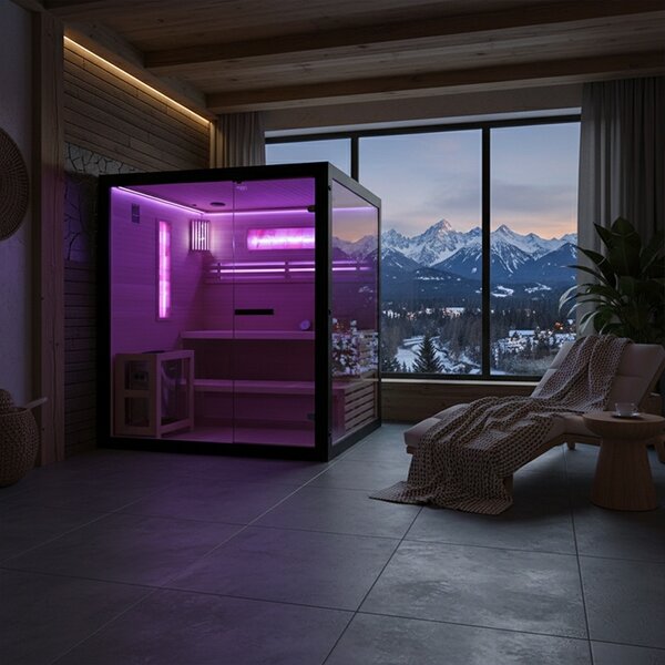 BPS-koupelny Fínska sauna FORSA2 BL 150x140, 3 osoby