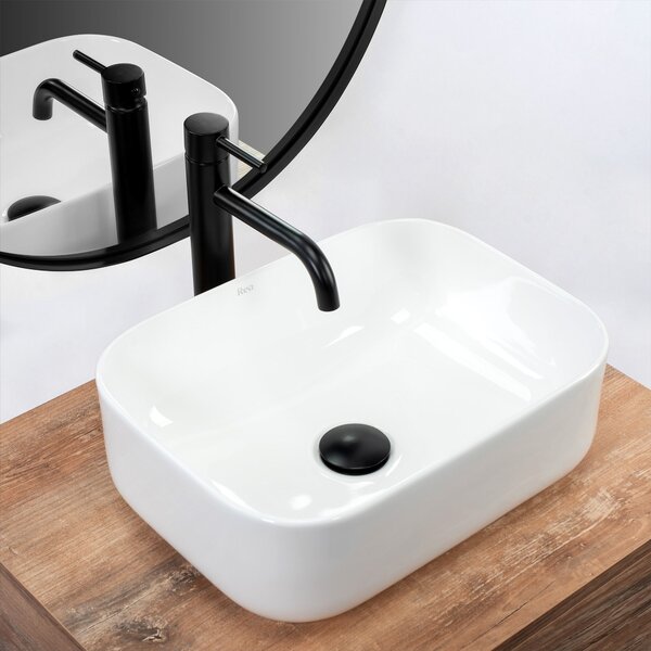 Rea Demi Mini, umývadlo na dosku 400x305x140 mm, biela, REA-U5064