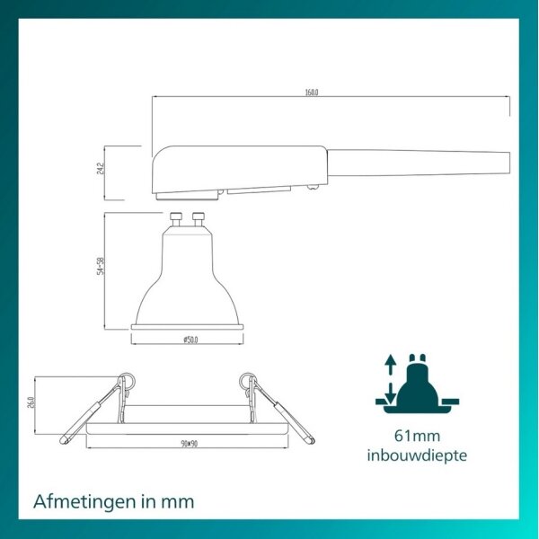 Philips - SADA 3x Zapustené stropné svietidlo PERIDOT 1xGU10/7W/230V biela