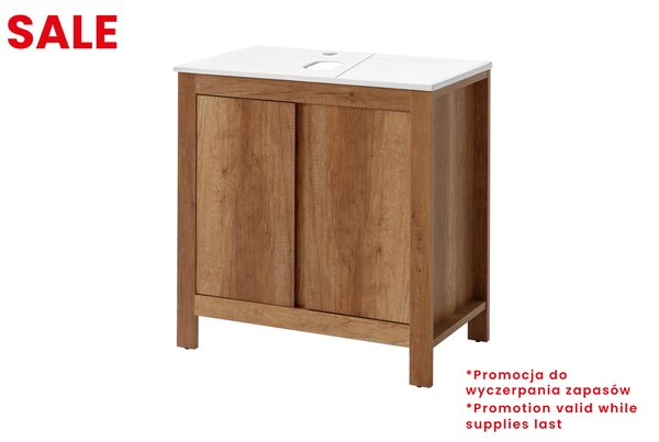 Comad Kúpeľňová skrinka pod doskové umývadlo Sara 80 rímsky dub