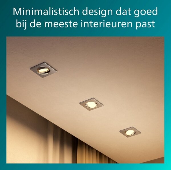Philips - Zapustené stropné svietidlo PERIDOT 1xGU10/7W/230V strieborné