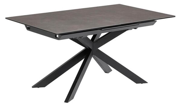 MUZZA Rozkladací jedálenský stôl antamida 160 (210) x 90 cm tmavo sivý