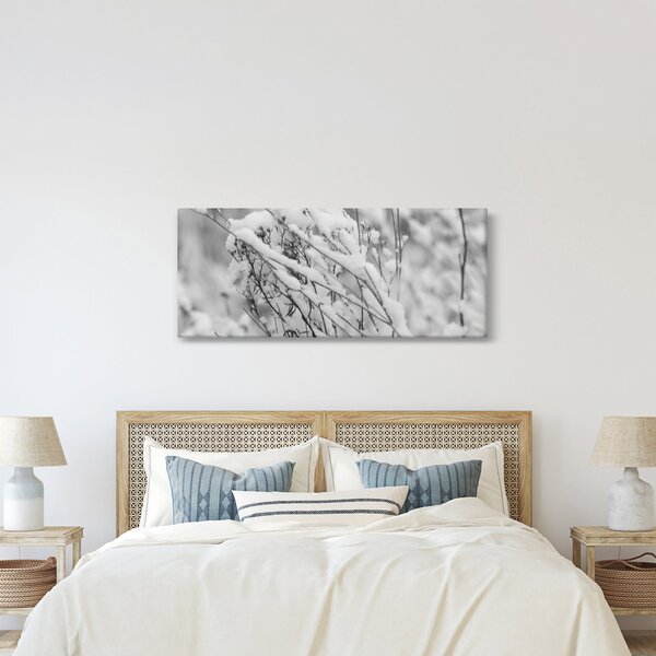 Obraz - Zasnežené vetvy (120x50 cm)