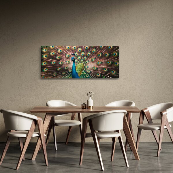 Obraz - Páv (120x50 cm)
