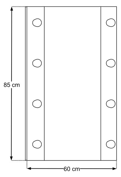 Comad Kúpeľňové zrkadlo s LED osvetlením Dorothy Ristretto 60 dub ristretto