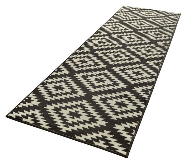 Čierno-biely behúň Hanse Home Basic Nordic, 80 x 200 cm