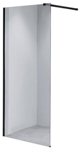 BPS-koupelny Sprchová zastena Walk-in SH07C BL 90 čierna - bez vaničky