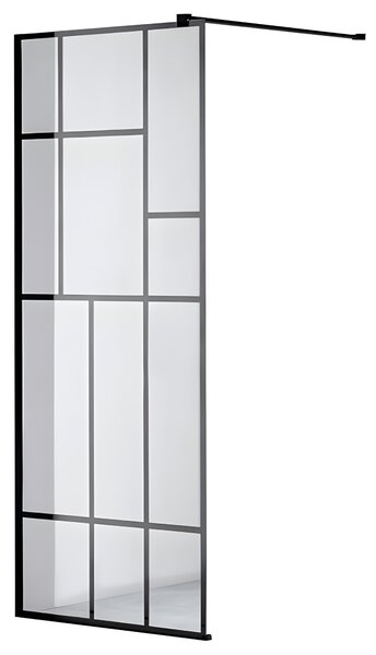 BPS-koupelny Sprchová zastena Walk-in SH05C BL 90 čierna/transparent - bez vaničky