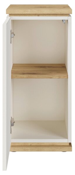 STOJAN NA KVETY biela, dub artisan Xora - Stolíky do obývačky