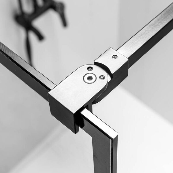 BPS-koupelny Sprchová zastena Walk-in SH04C BL 90 čierna/transparent - bez vaničky