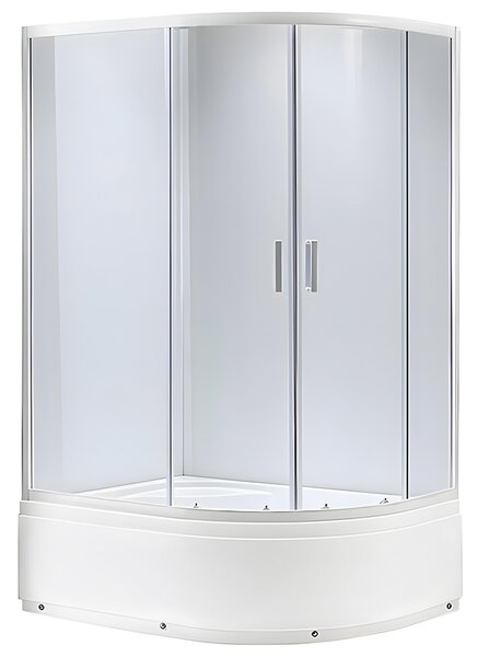 BPS-koupelny Asymetrický sprchový kút MAJA WH R 115x85 cm pravý, biely/transparent v sete s hlbokou sprchovou vaničkou