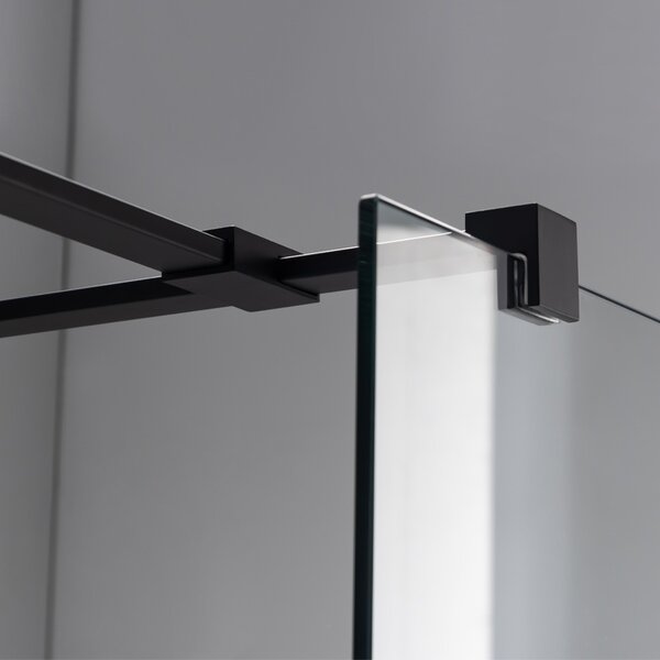 BPS-koupelny 2-dielna sprchová zastena Walk-in SH07 DUO BL 80x70, čierna mat/transparent - bez vaničky
