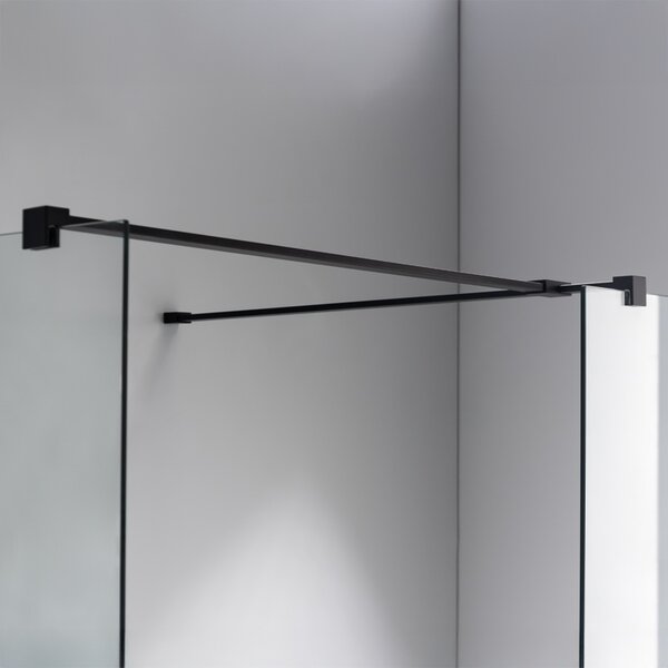 BPS-koupelny 2-dielna sprchová zastena Walk-in SH07 DUO BL 80x70, čierna mat/transparent - bez vaničky