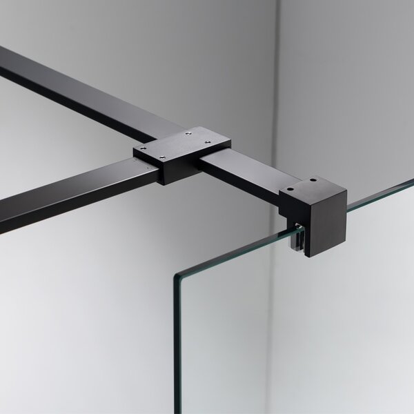BPS-koupelny 2-dielna sprchová zastena Walk-in SH07 DUO BL 80x70, čierna mat/transparent - bez vaničky