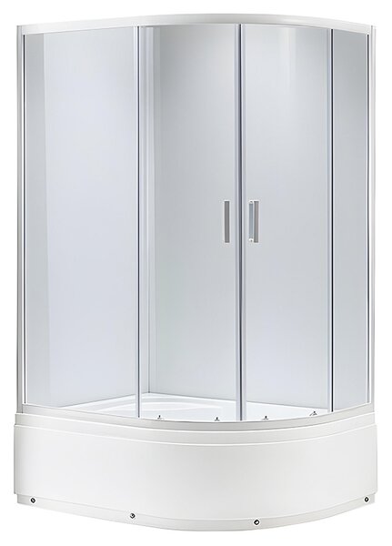 BPS-koupelny Asymetrický sprchový kút MAJA WH R 115x85 cm pravý, biely/transparent v sete s hlbokou sprchovou vaničkou
