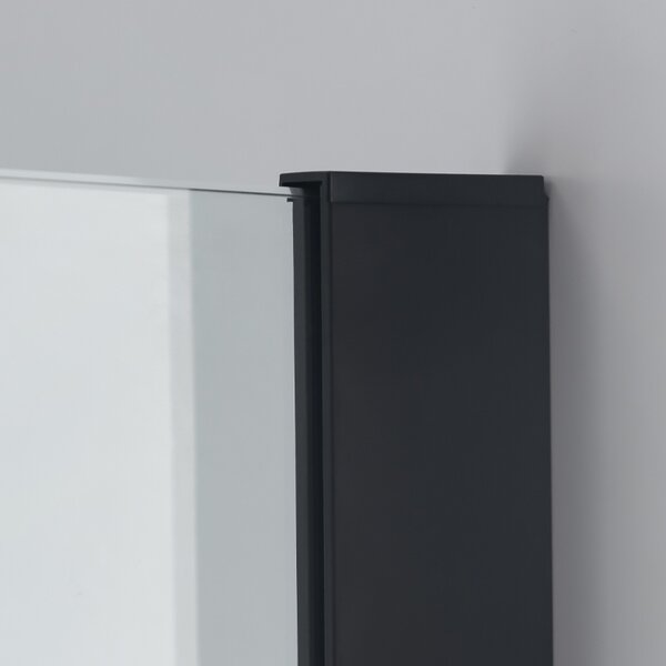 BPS-koupelny 2-dielna sprchová zastena Walk-in SH07 DUO BL 80x70, čierna mat/transparent - bez vaničky