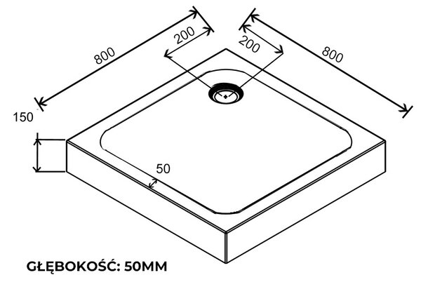 BPS-koupelny Štvorcový sprchový kút BS13A 80x80 čierna/transparent + vanička SXL02A WH biela